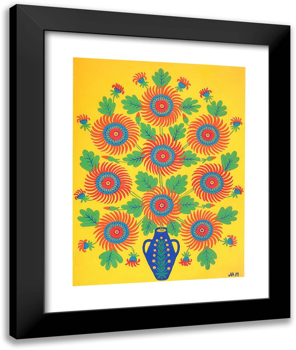 My Bouquet to Grain Growers 20x24 Black Modern Wood Framed Art Print Poster by Primachenko, Maria
