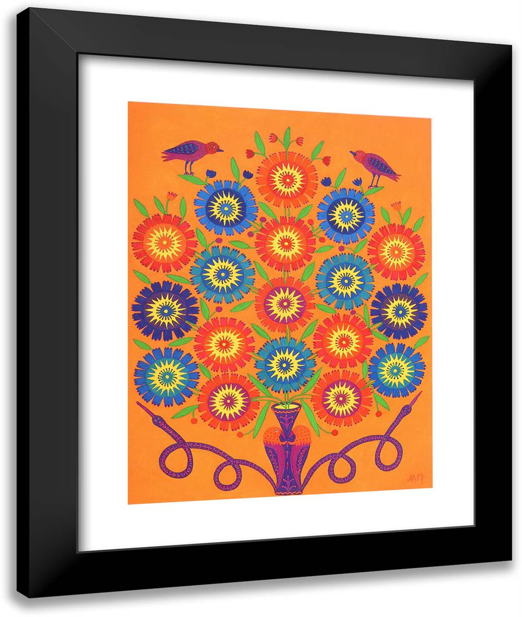 Stars 20x24 Black Modern Wood Framed Art Print Poster by Primachenko, Maria