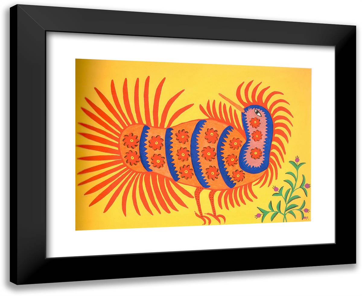 The Lark 24x20 Black Modern Wood Framed Art Print Poster by Primachenko, Maria