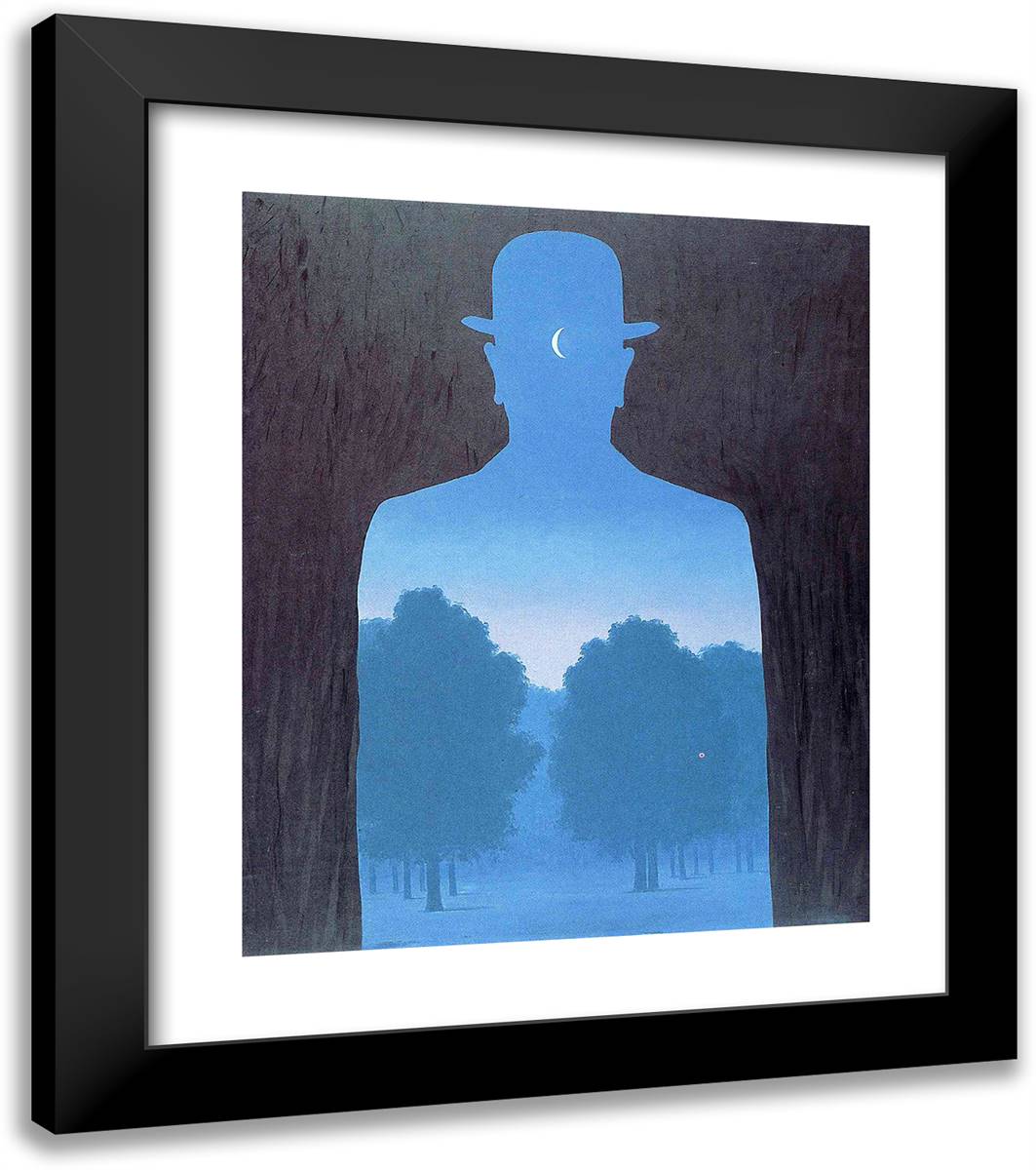 A Friend of Order 20x23 Black Modern Wood Framed Art Print Poster by Magritte, Rene