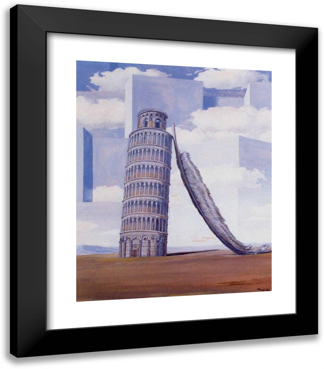 Memory of a Journey 20x23 Black Modern Wood Framed Art Print Poster by Magritte, Rene