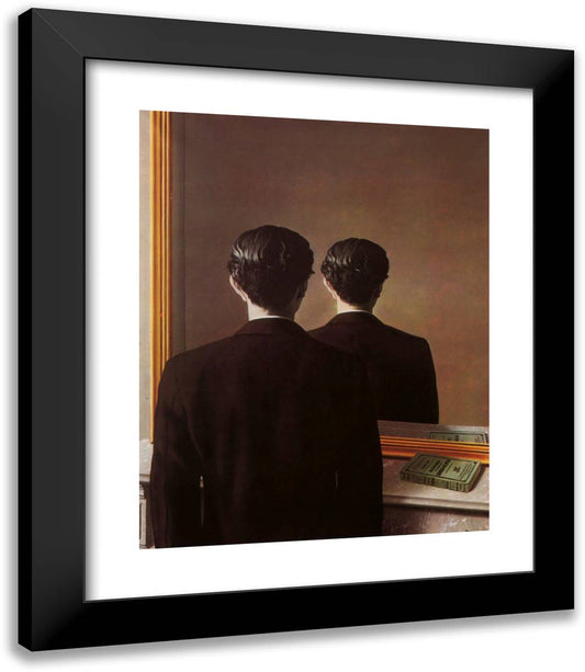 Not to Be Reproduced 20x23 Black Modern Wood Framed Art Print Poster by Magritte, Rene