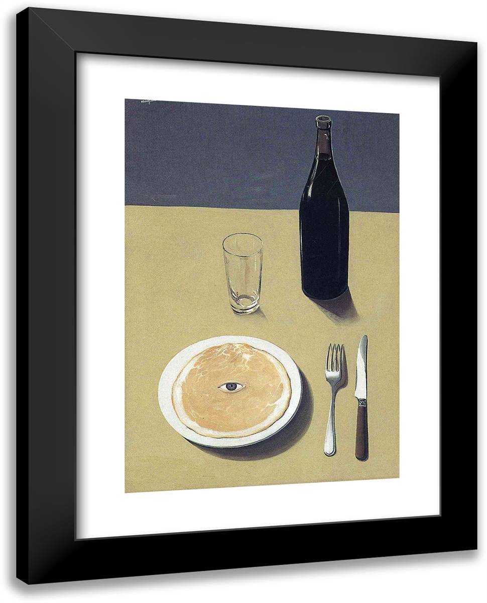 Portrait 19x24 Black Modern Wood Framed Art Print Poster by Magritte, Rene