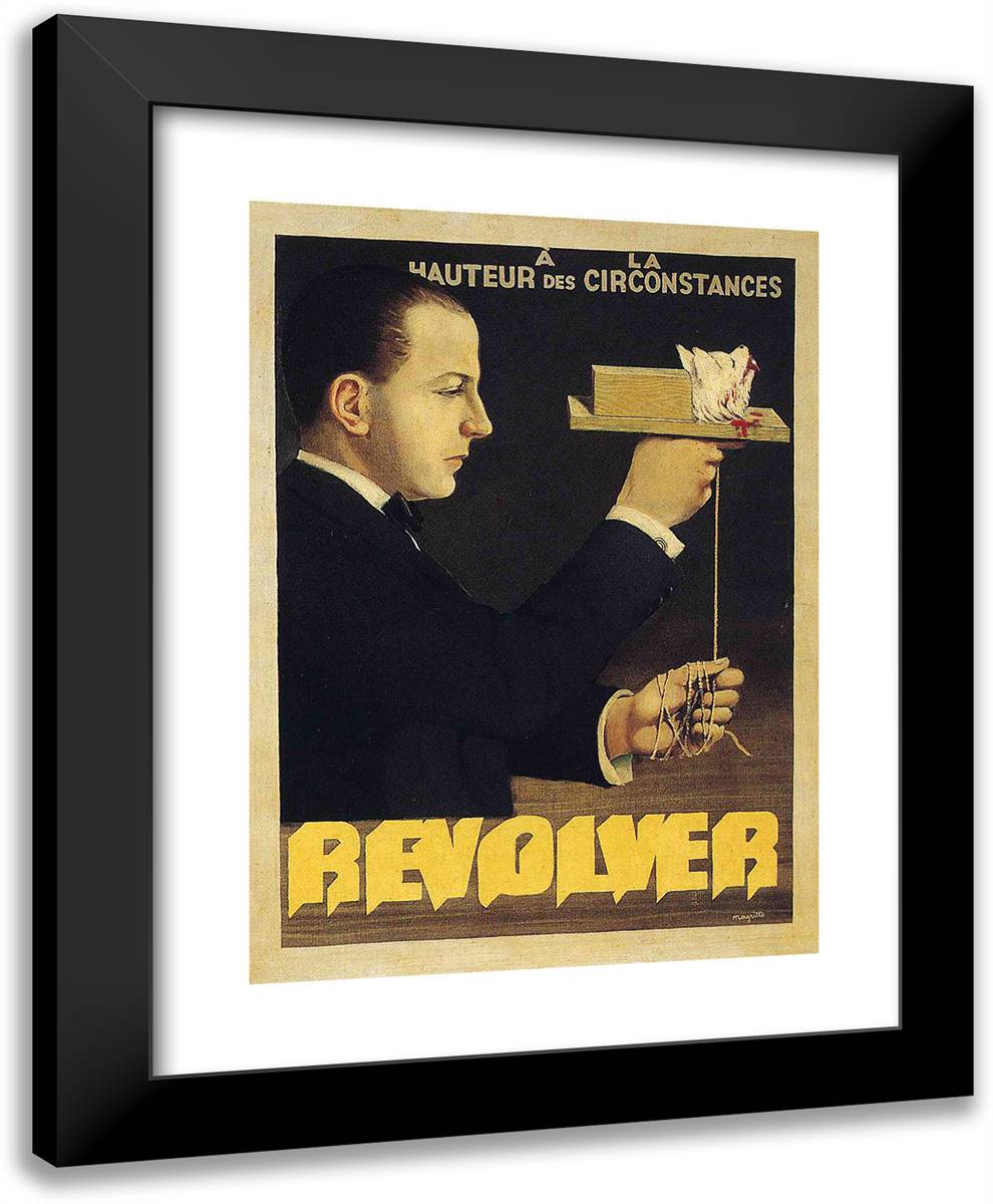 Portrait of E.L.T. Mesens 19x24 Black Modern Wood Framed Art Print Poster by Magritte, Rene