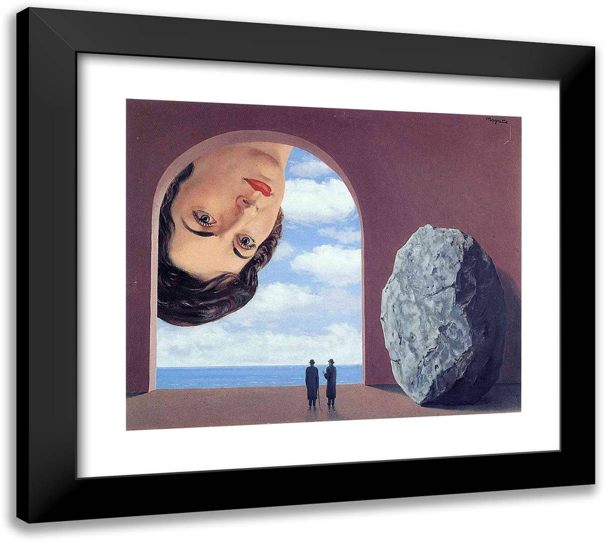 Portrait of Stephy Langui 22x20 Black Modern Wood Framed Art Print Poster by Magritte, Rene