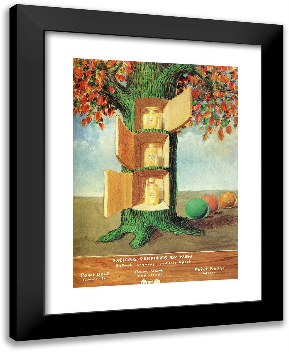 Poster - Exciting Perfumes by Mem 19x24 Black Modern Wood Framed Art Print Poster by Magritte, Rene