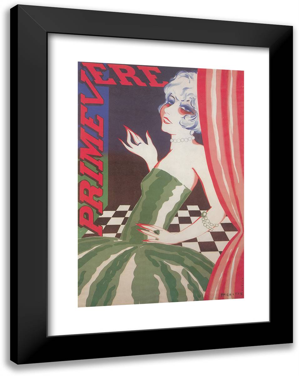 Primrose 18x24 Black Modern Wood Framed Art Print Poster by Magritte, Rene