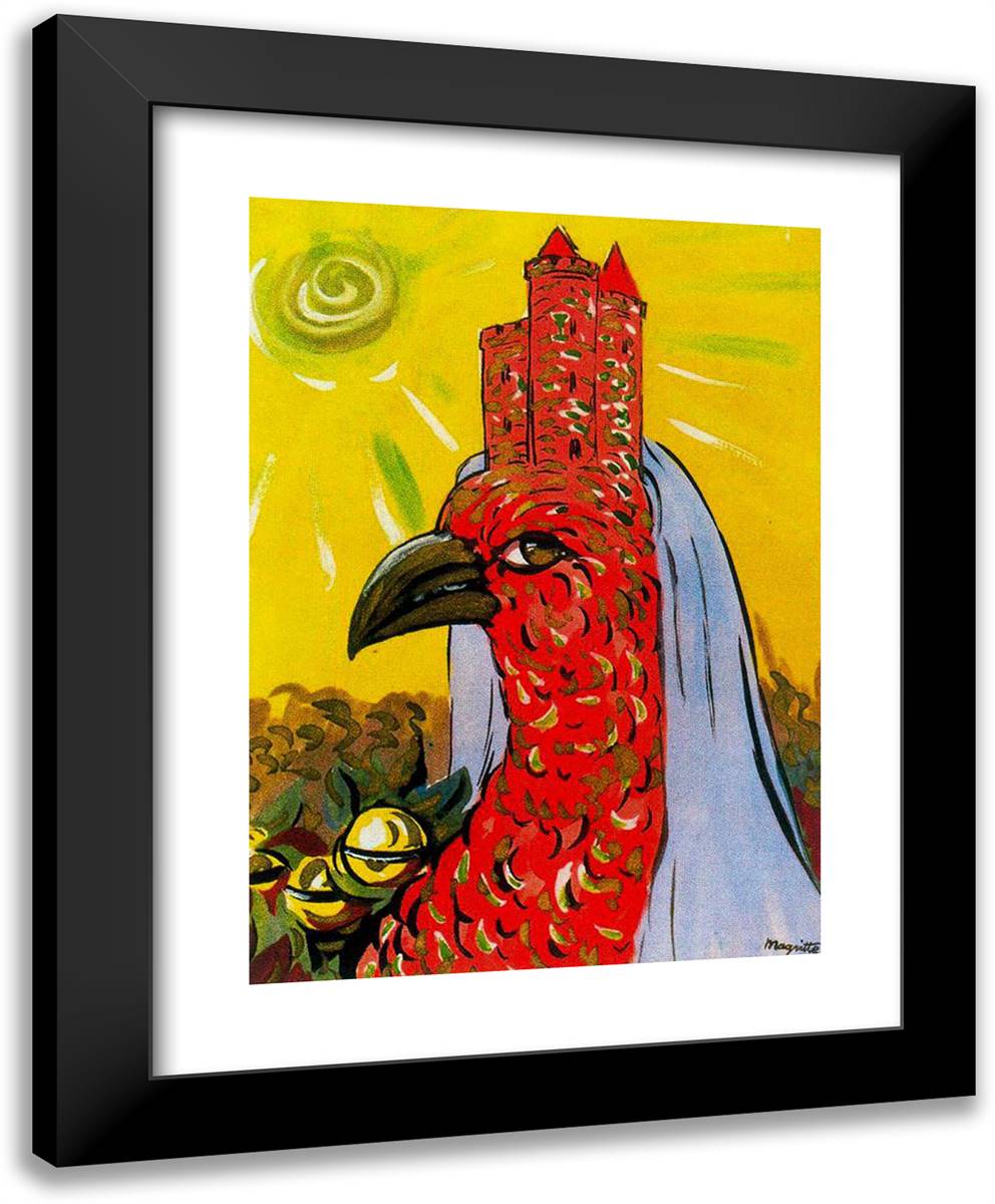 Prince Charming 19x24 Black Modern Wood Framed Art Print Poster by Magritte, Rene