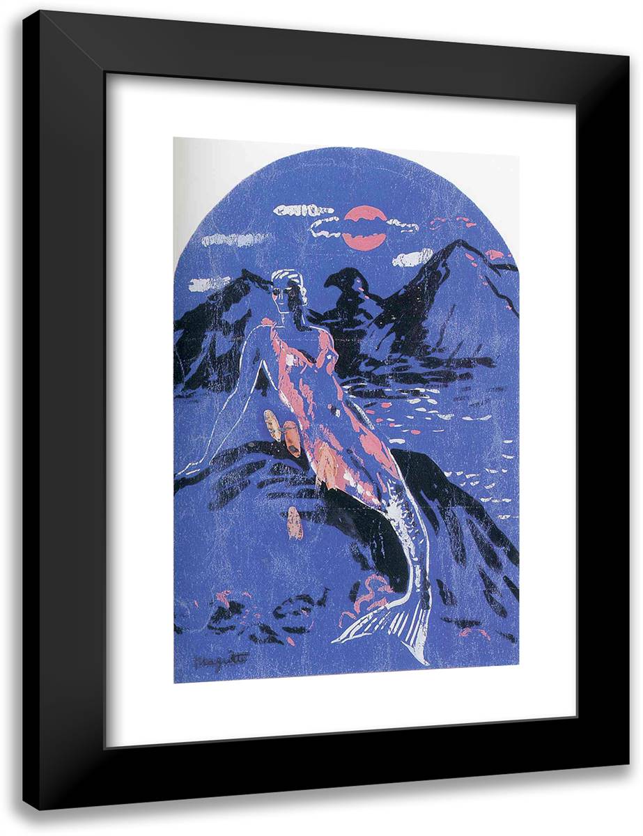Project for a Mural, Norine House, Brussels 18x24 Black Modern Wood Framed Art Print Poster by Magritte, Rene