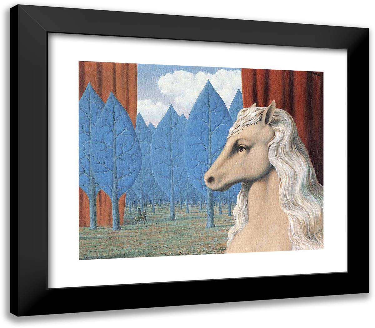 Pure Reason 23x20 Black Modern Wood Framed Art Print Poster by Magritte, Rene