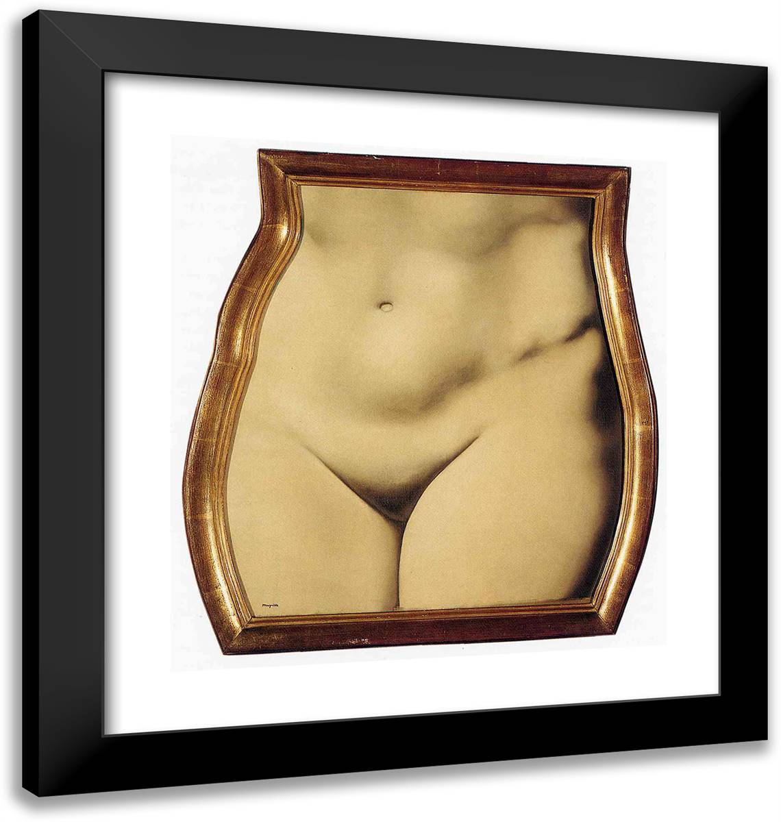 Representation 20x21 Black Modern Wood Framed Art Print Poster by Magritte, Rene