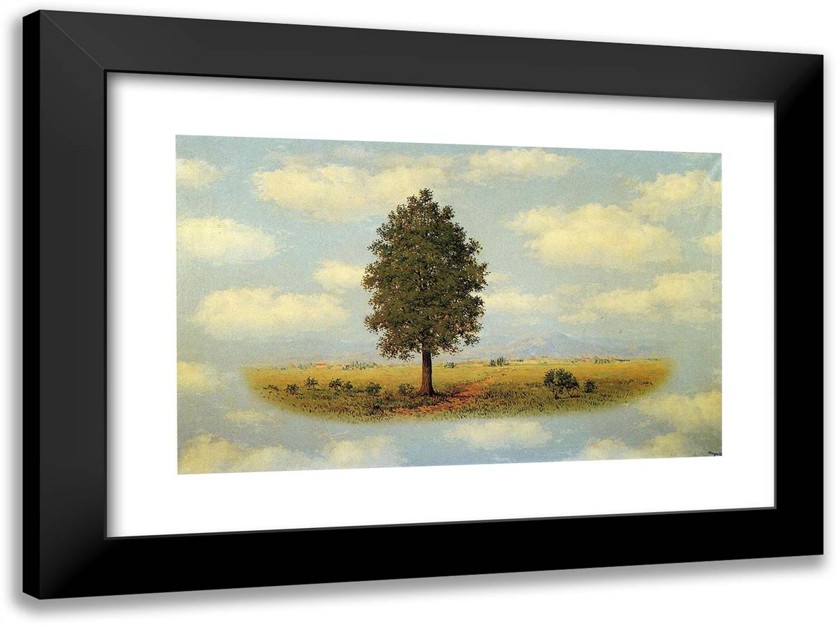 Territory 24x18 Black Modern Wood Framed Art Print Poster by Magritte, Rene