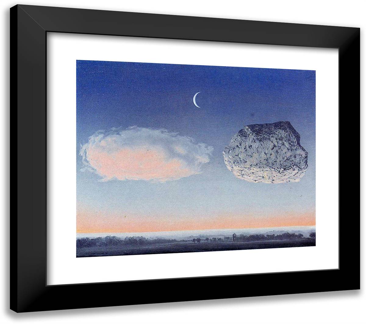 The Battle of the Argonne 23x20 Black Modern Wood Framed Art Print Poster by Magritte, Rene