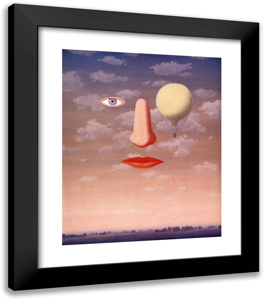 The Beautiful Relations 20x23 Black Modern Wood Framed Art Print Poster by Magritte, Rene