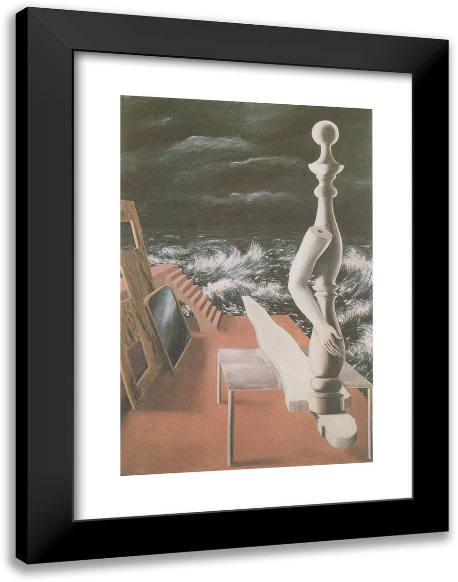 The Birth of the Idol 18x24 Black Modern Wood Framed Art Print Poster by Magritte, Rene