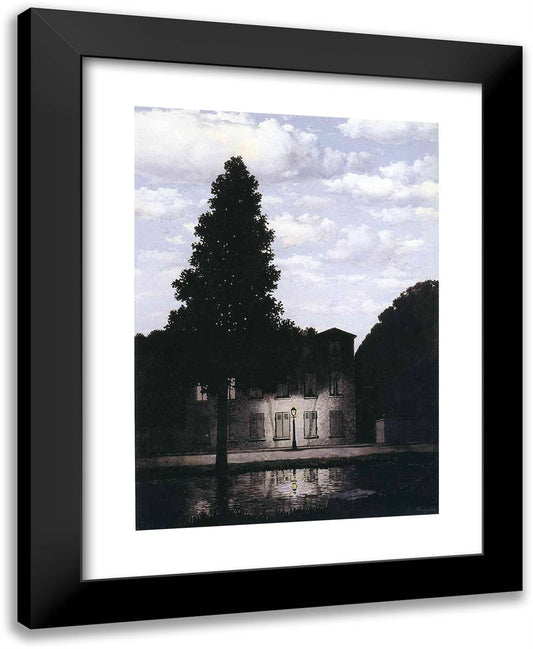 The Empire of Lights 19x24 Black Modern Wood Framed Art Print Poster by Magritte, Rene