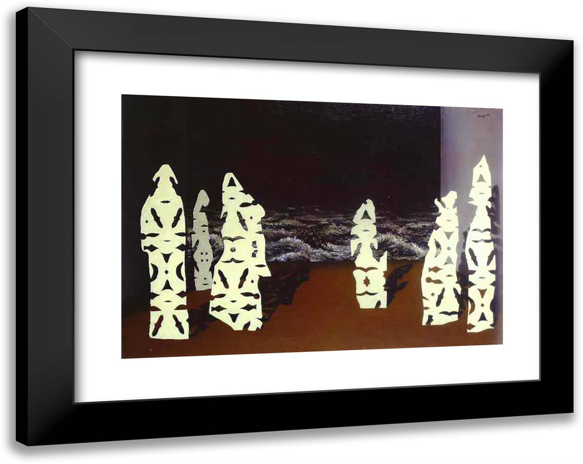 The Finery of the Storm 24x19 Black Modern Wood Framed Art Print Poster by Magritte, Rene