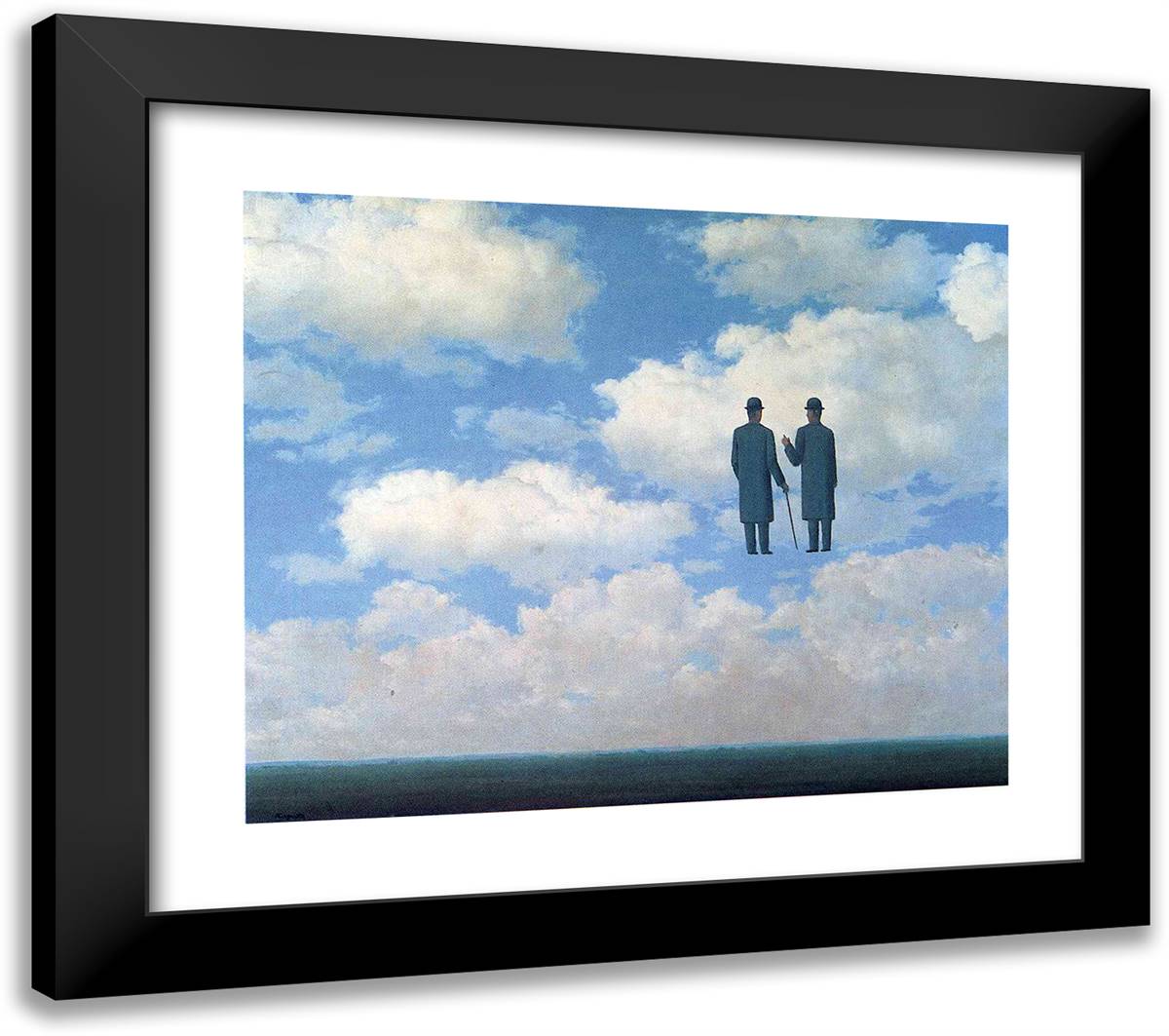 The Infinite Recognition 23x20 Black Modern Wood Framed Art Print Poster by Magritte, Rene