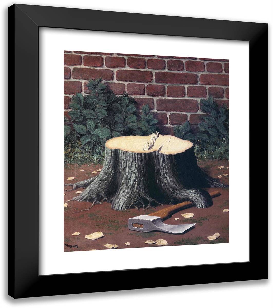 The Labours of Alexander 20x23 Black Modern Wood Framed Art Print Poster by Magritte, Rene