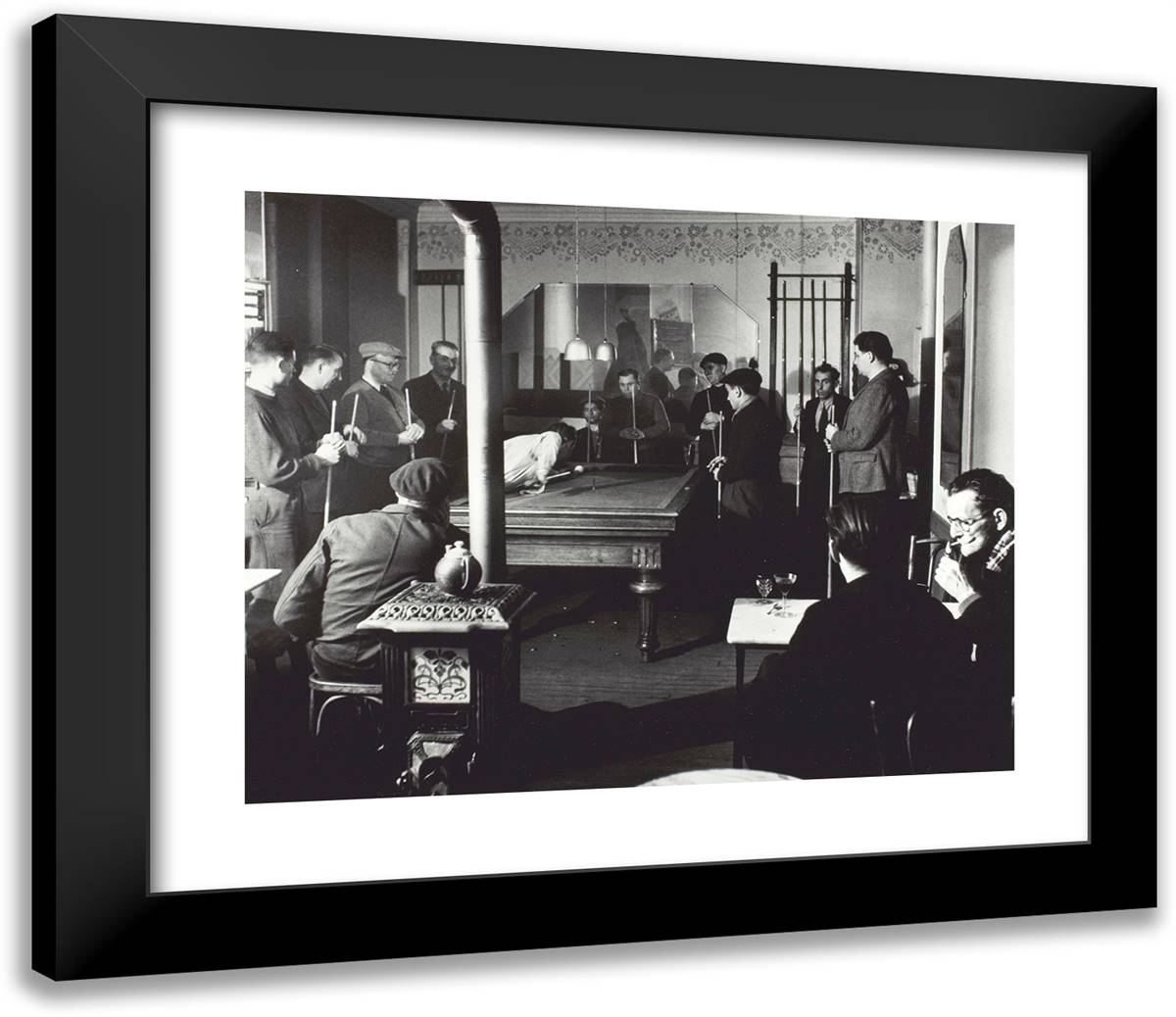 The Hunter's Prey (La Poule Au Gibier) 23x20 Black Modern Wood Framed Art Print Poster by Doisneau, Robert