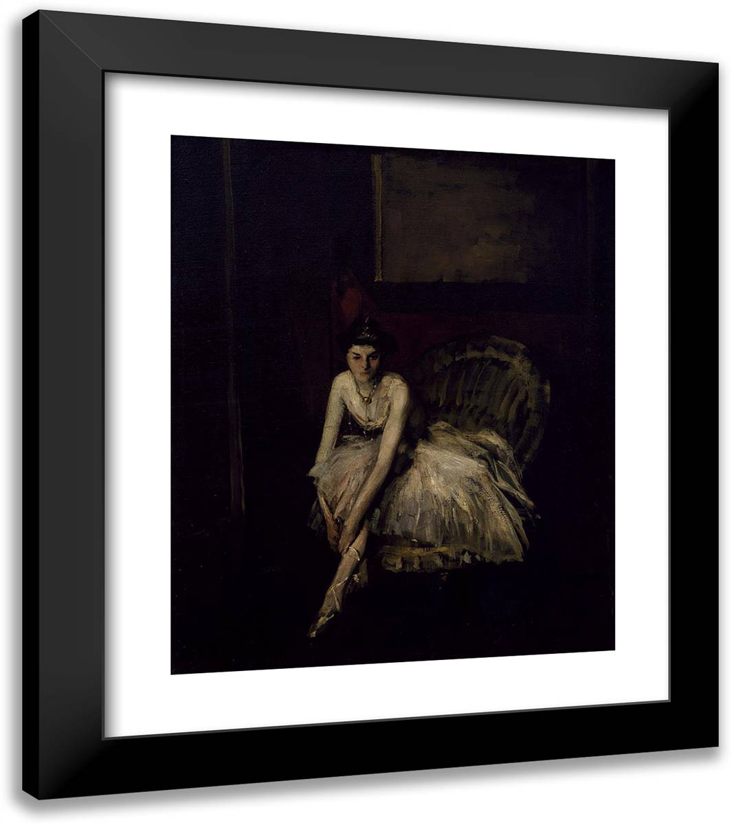 Ballet Dancer 20x23 Black Modern Wood Framed Art Print Poster by Henri, Robert