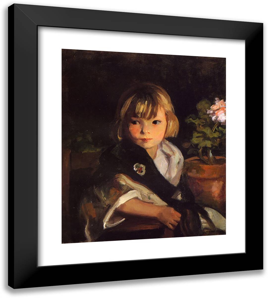 Boby 20x22 Black Modern Wood Framed Art Print Poster by Henri, Robert