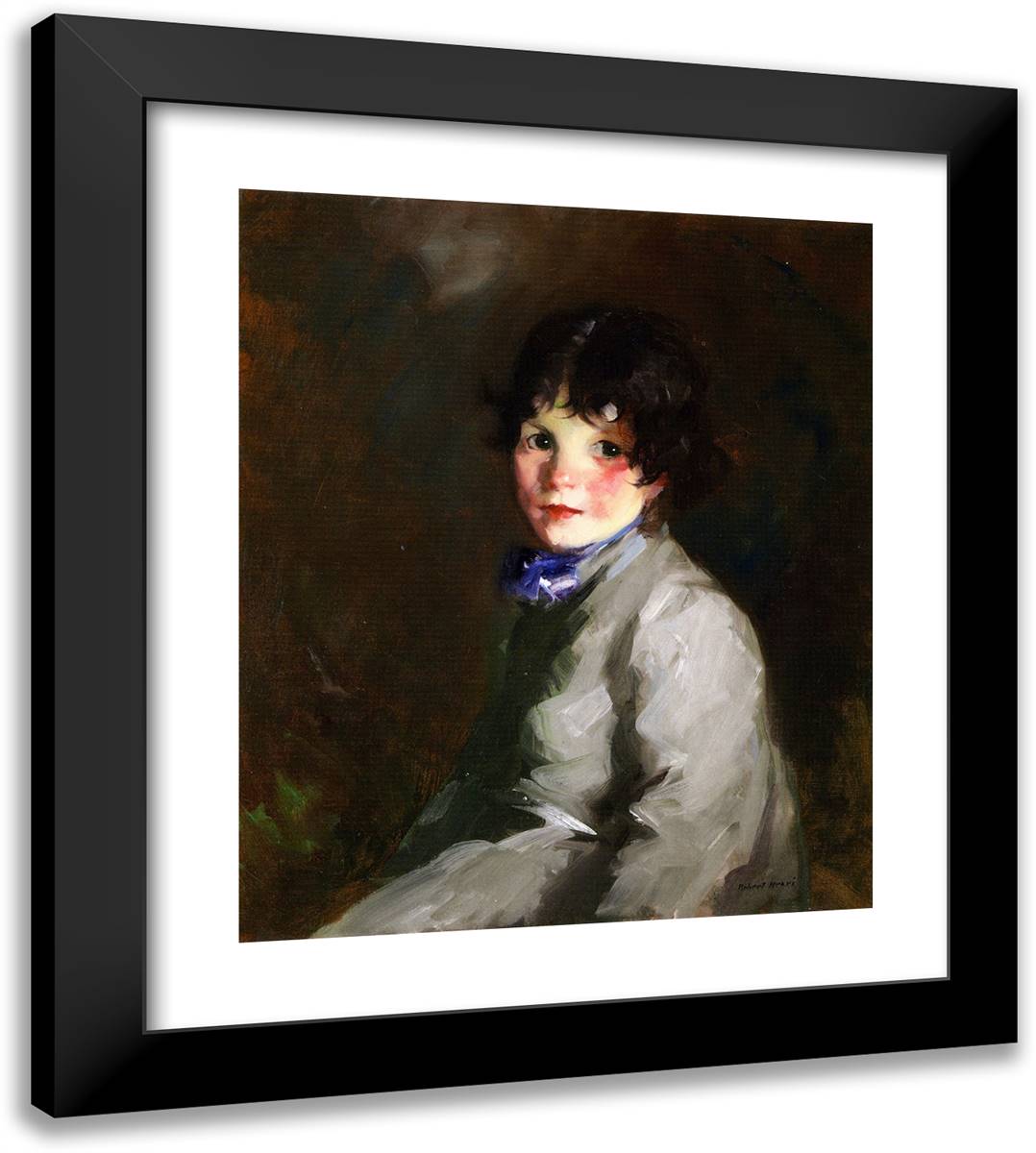 Catherine 20x22 Black Modern Wood Framed Art Print Poster by Henri, Robert