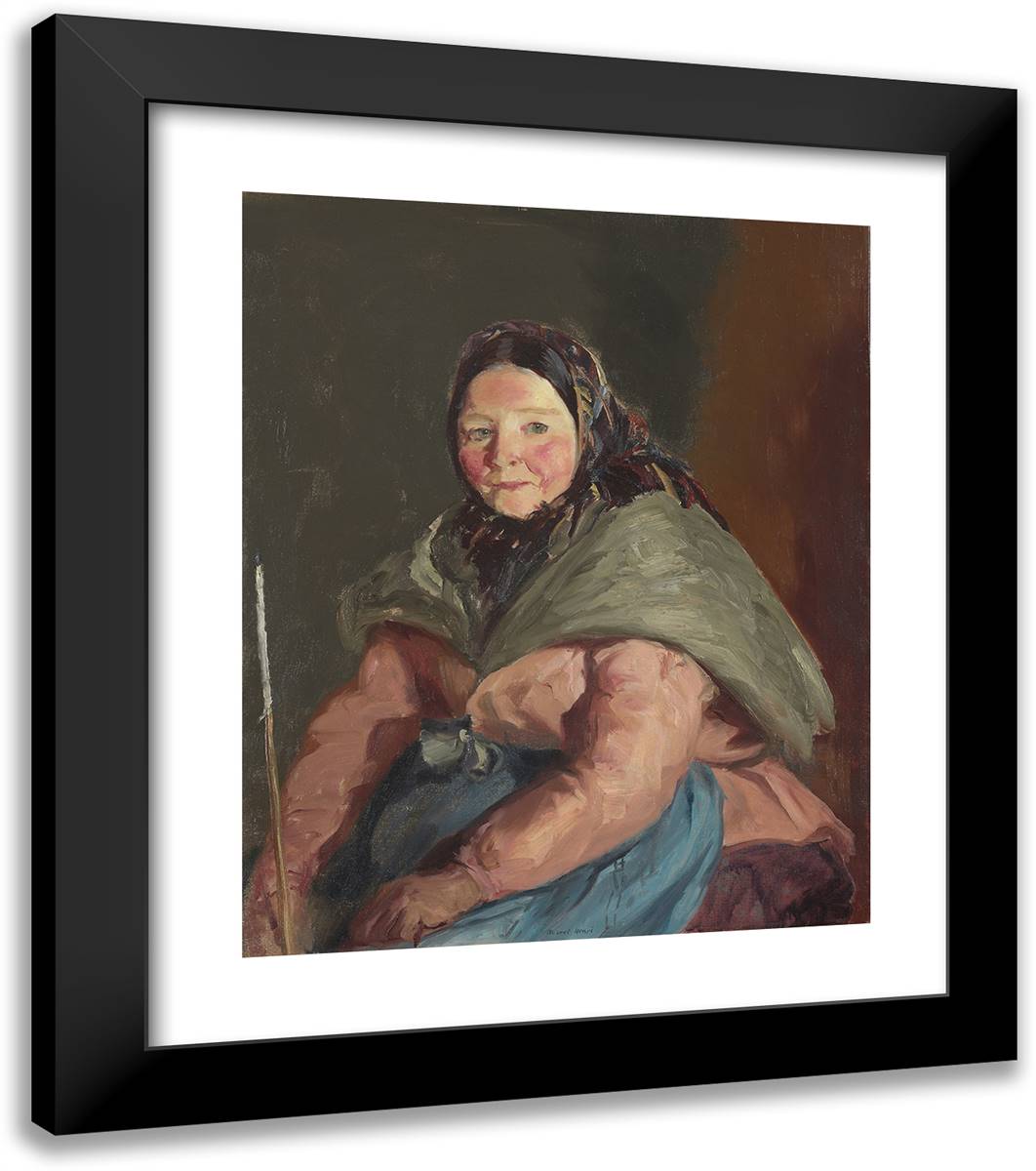 Herself 20x23 Black Modern Wood Framed Art Print Poster by Henri, Robert