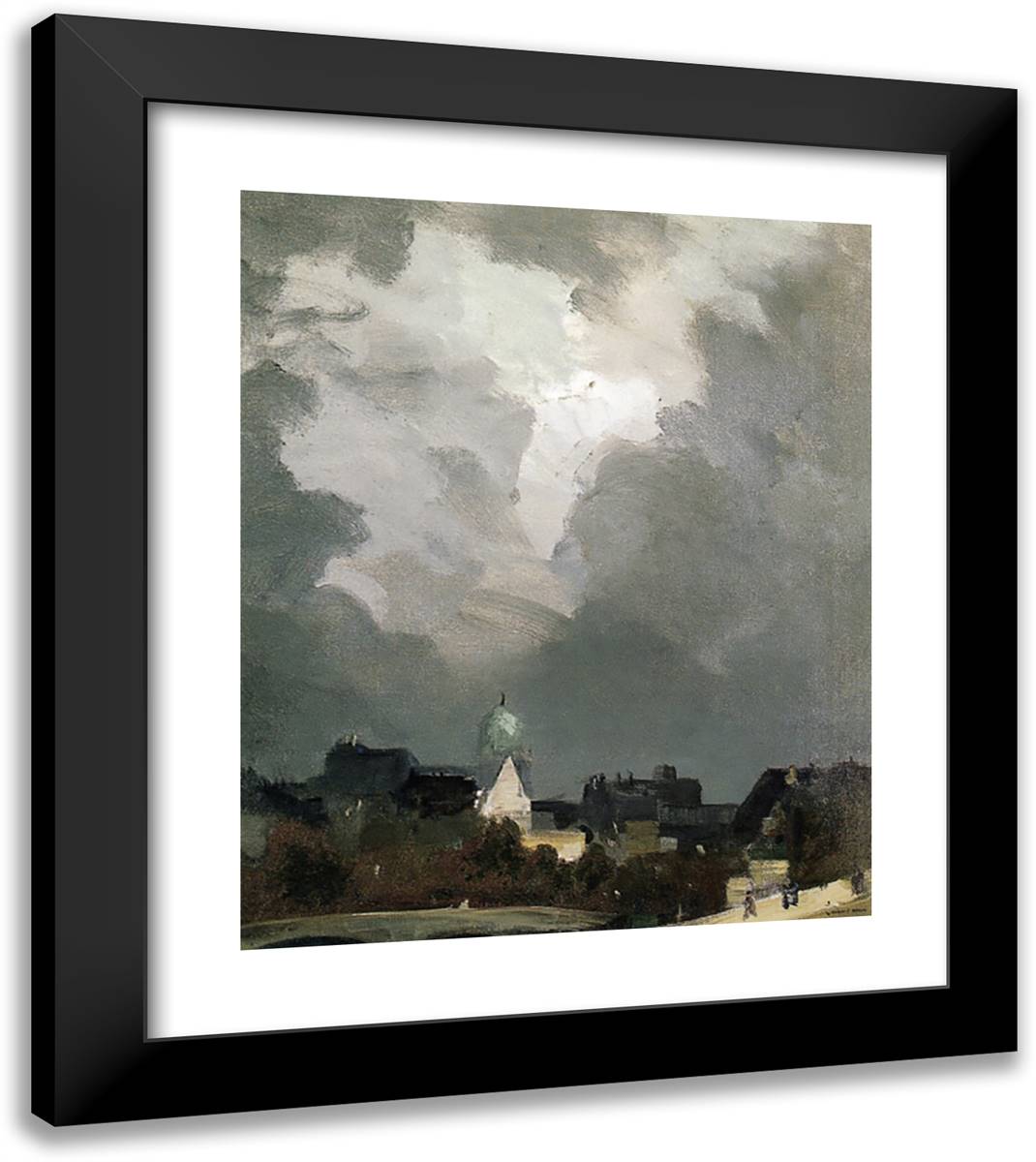 In Amsterdam 20x23 Black Modern Wood Framed Art Print Poster by Henri, Robert