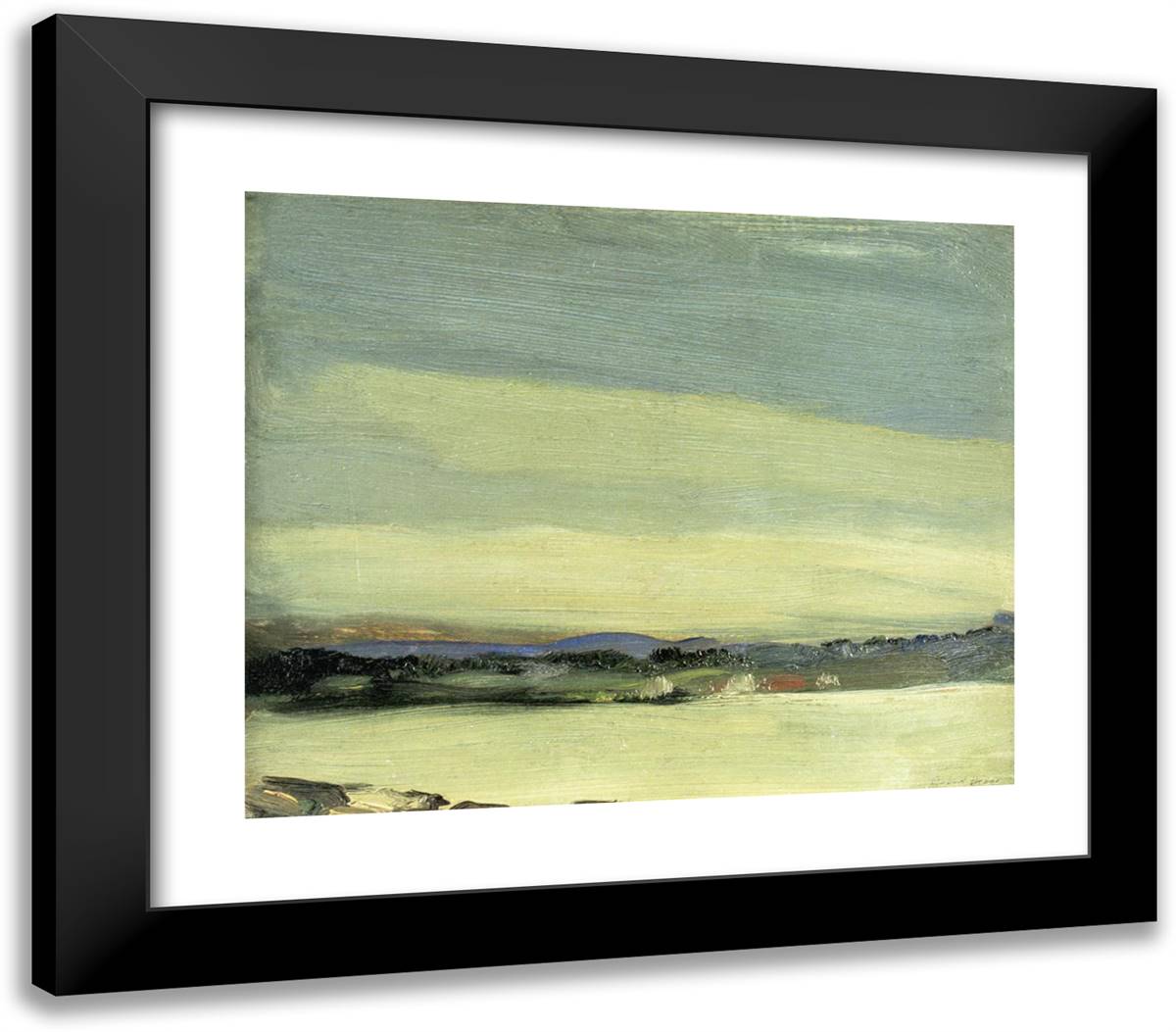 Leunkin Bay, June 23x20 Black Modern Wood Framed Art Print Poster by Henri, Robert