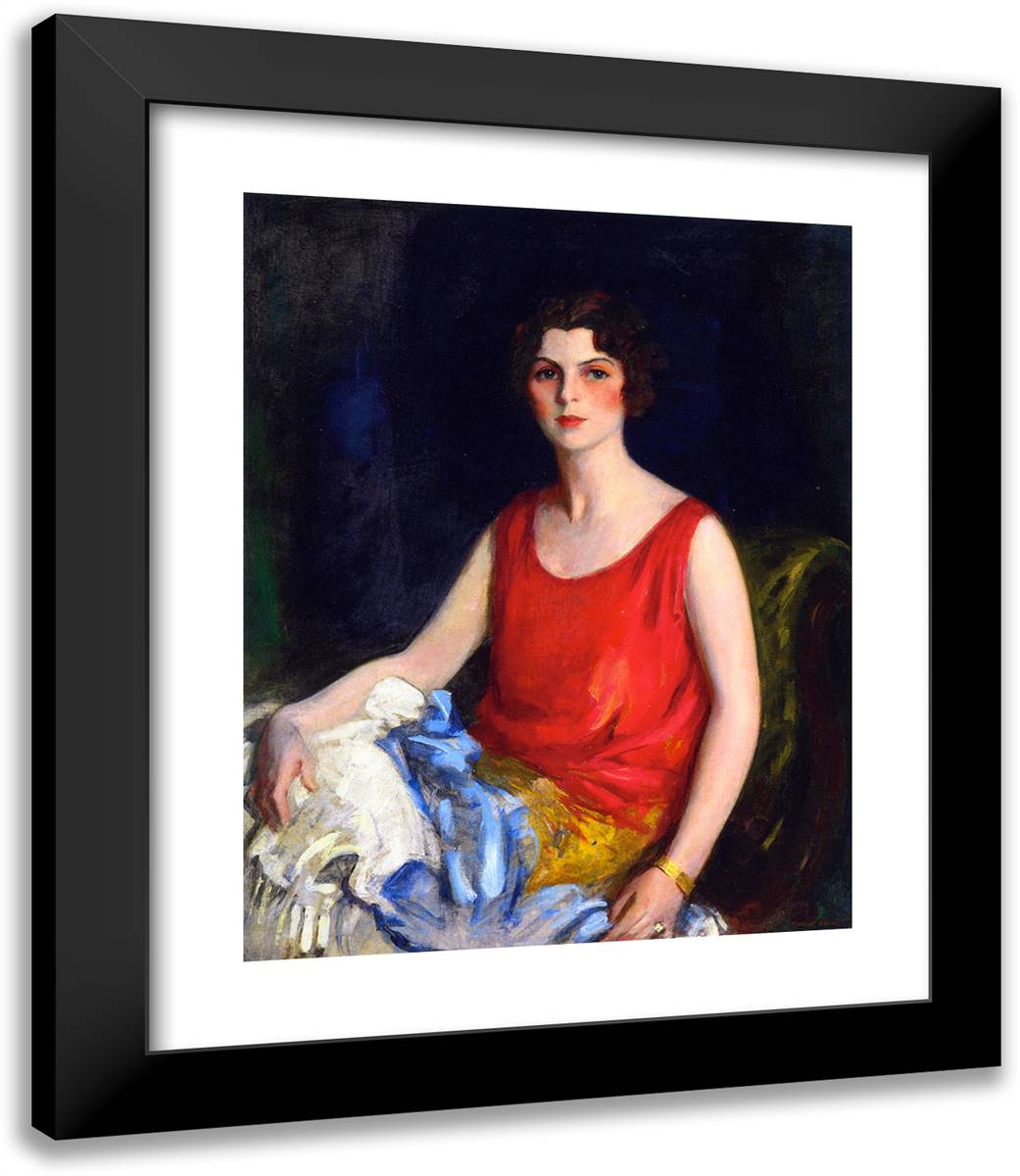 Loretta Hines Howard 20x23 Black Modern Wood Framed Art Print Poster by Henri, Robert