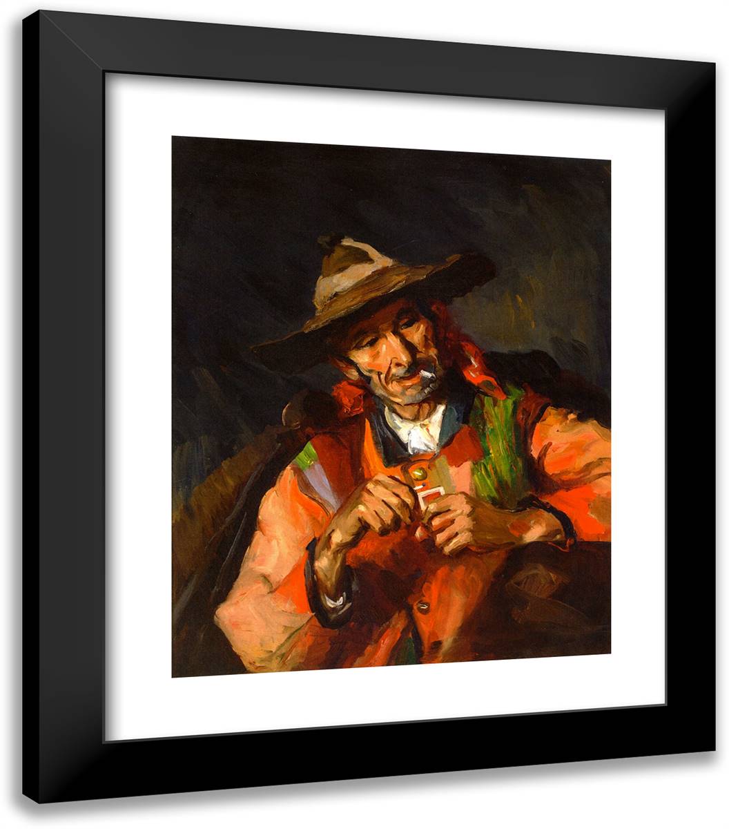 Old Spaniard 20x23 Black Modern Wood Framed Art Print Poster by Henri, Robert