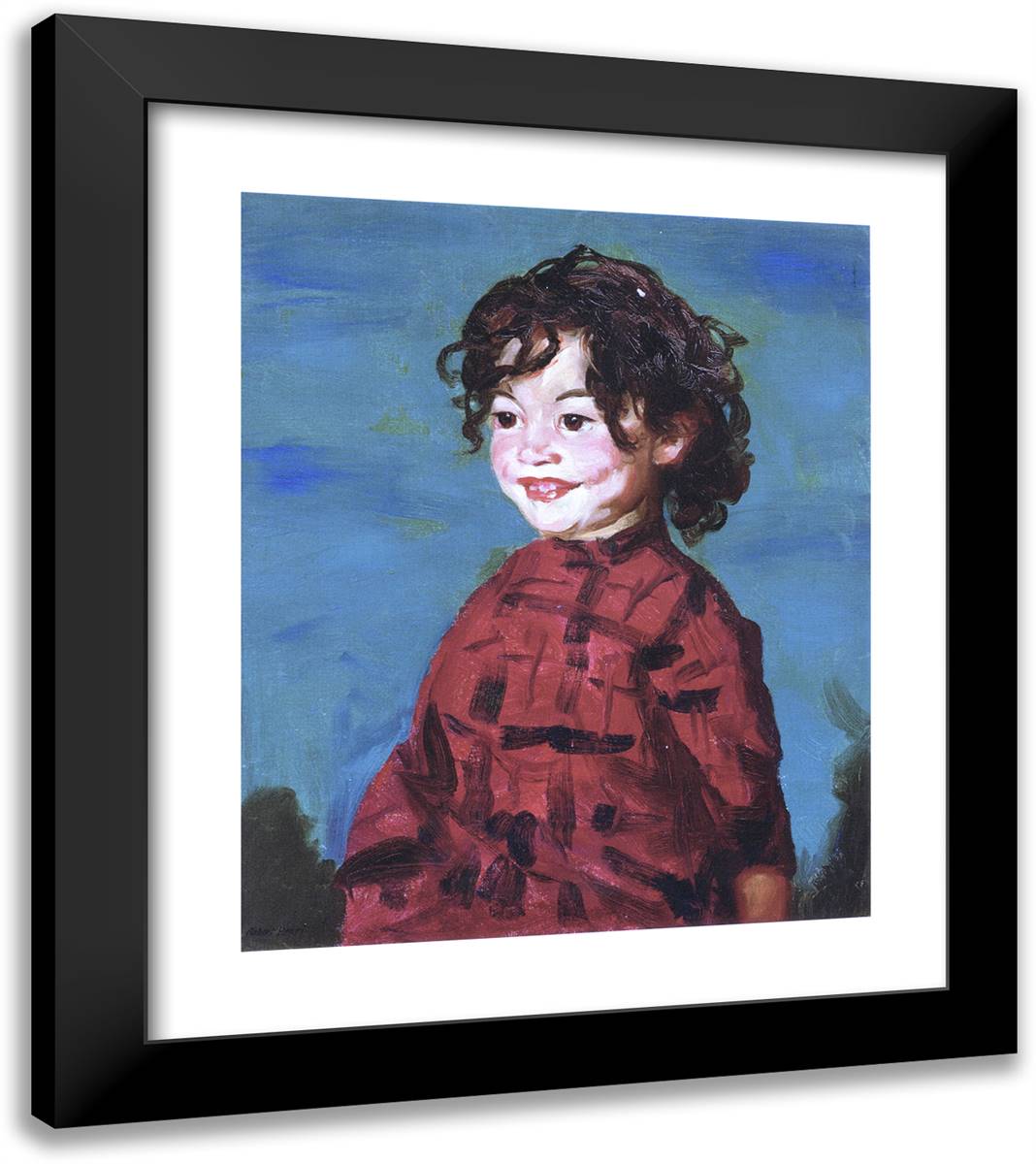 Patience 20x23 Black Modern Wood Framed Art Print Poster by Henri, Robert