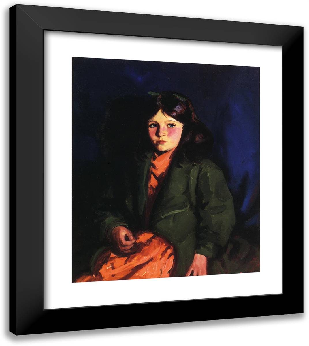 Portrait of Mary Patten 20x23 Black Modern Wood Framed Art Print Poster by Henri, Robert