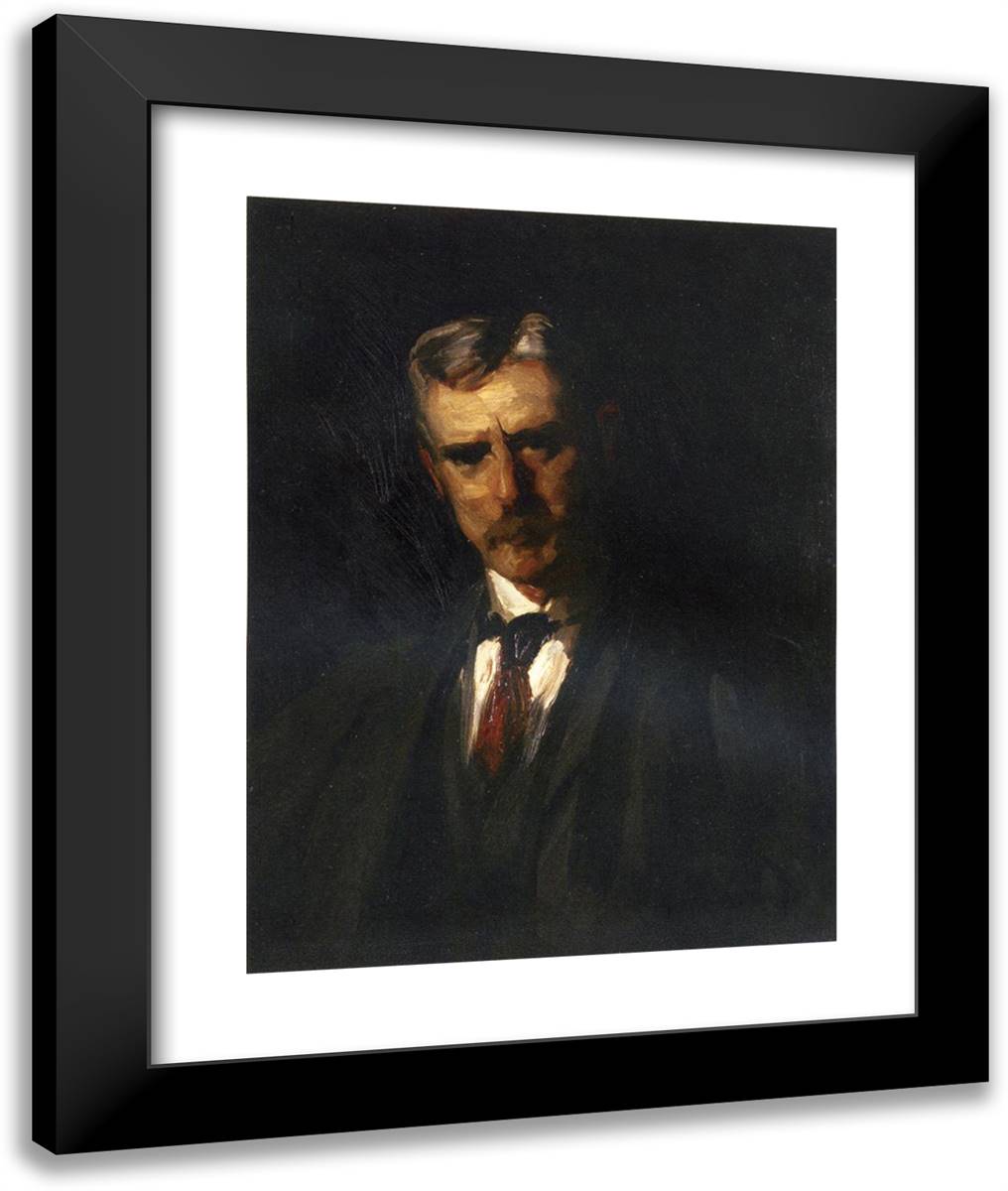 Portrait of Thomas Anschutz 20x24 Black Modern Wood Framed Art Print Poster by Henri, Robert