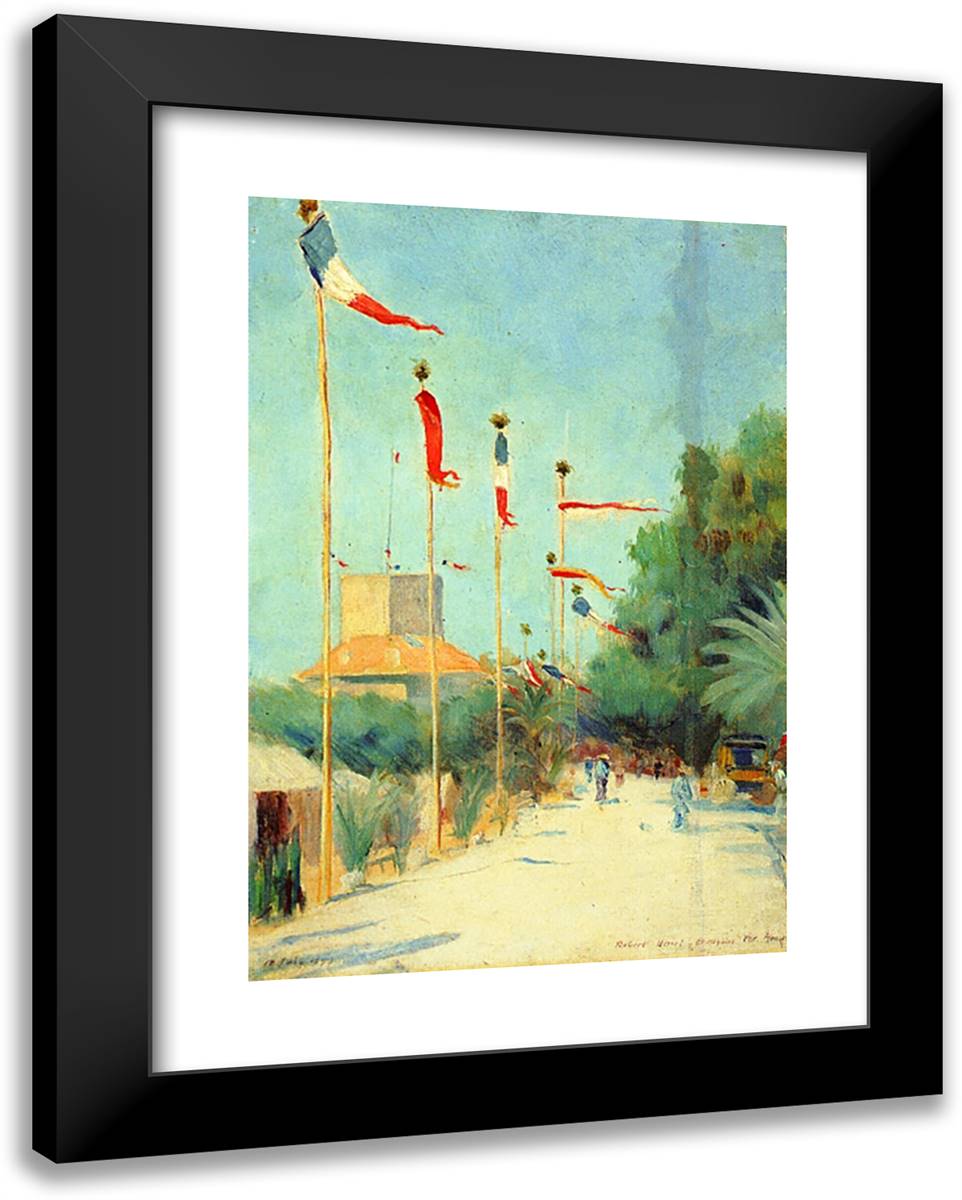 Saint-Nazaire, France 19x24 Black Modern Wood Framed Art Print Poster by Henri, Robert