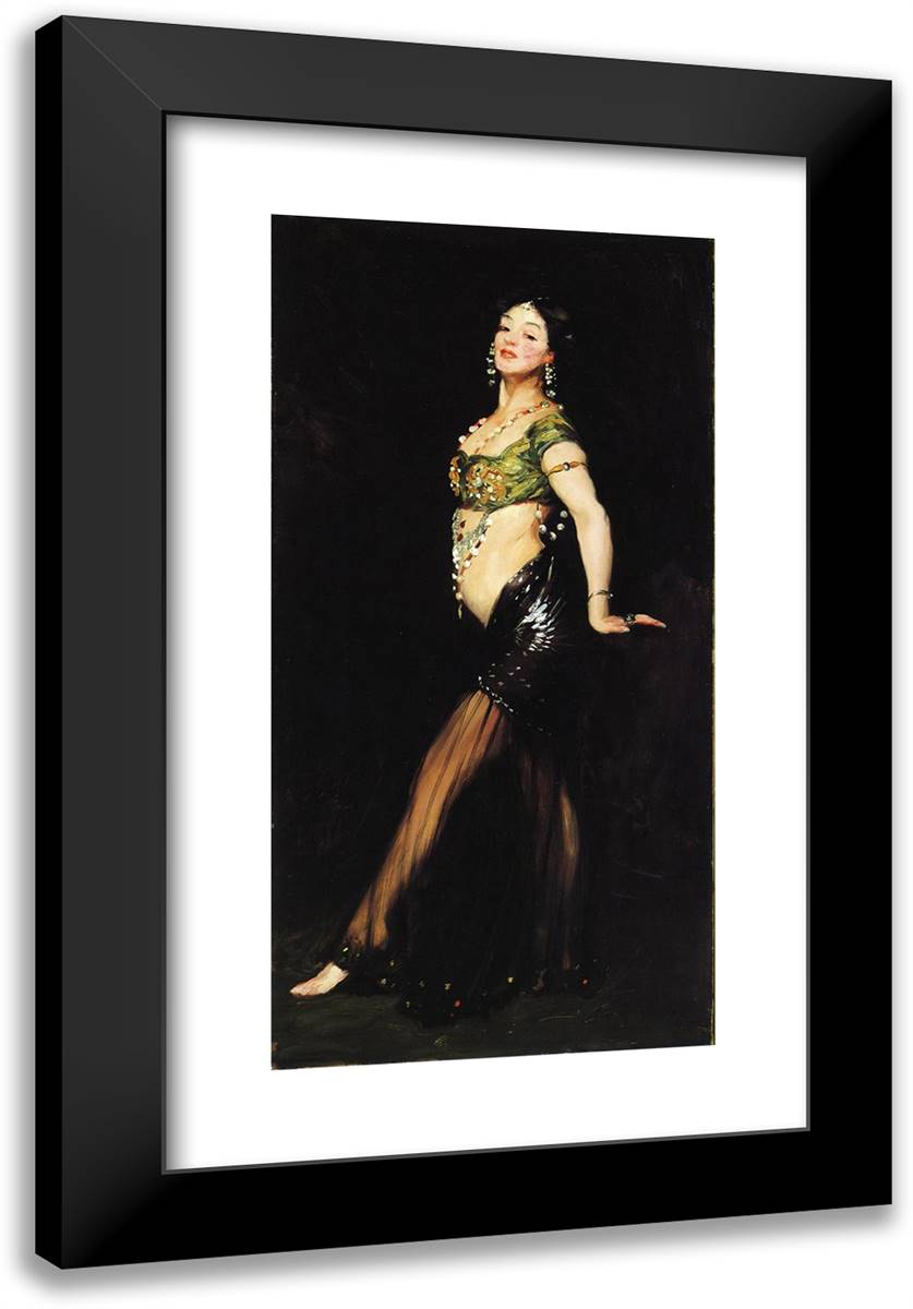 Salome 16x24 Black Modern Wood Framed Art Print Poster by Henri, Robert