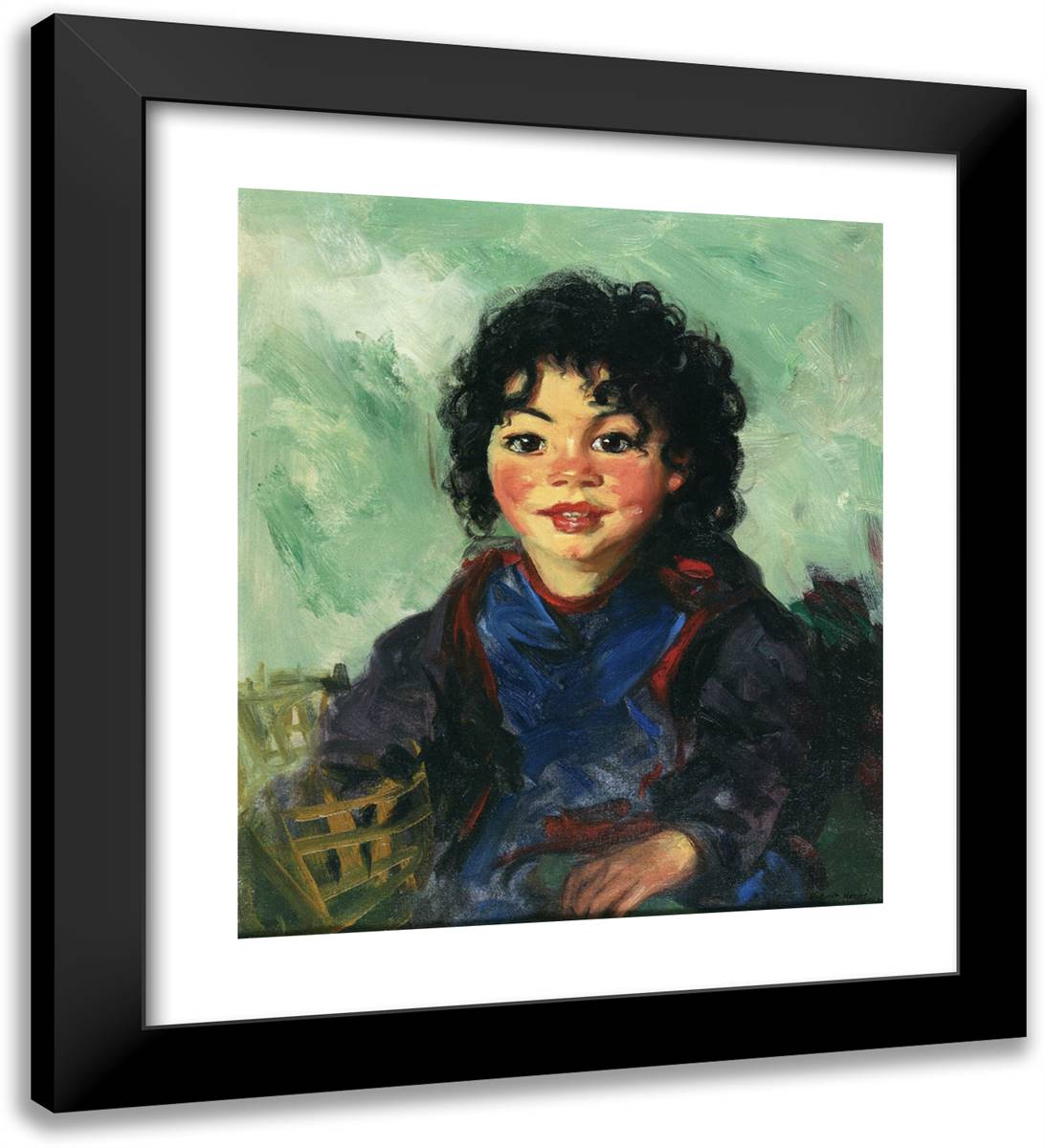 Thammy 20x22 Black Modern Wood Framed Art Print Poster by Henri, Robert