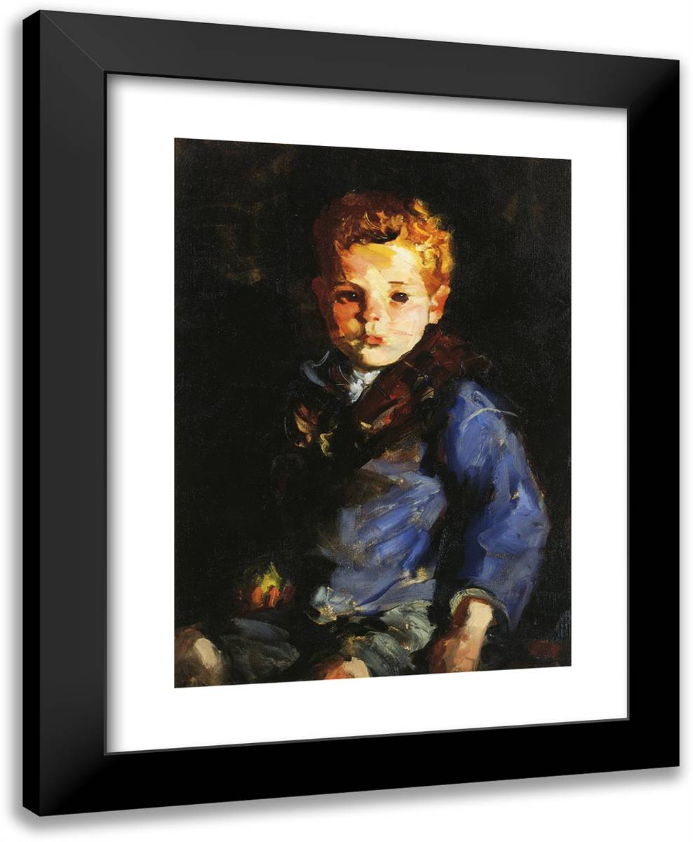 The Irish Boy in Blue Denim - Anthony Lavelle 19x24 Black Modern Wood Framed Art Print Poster by Henri, Robert