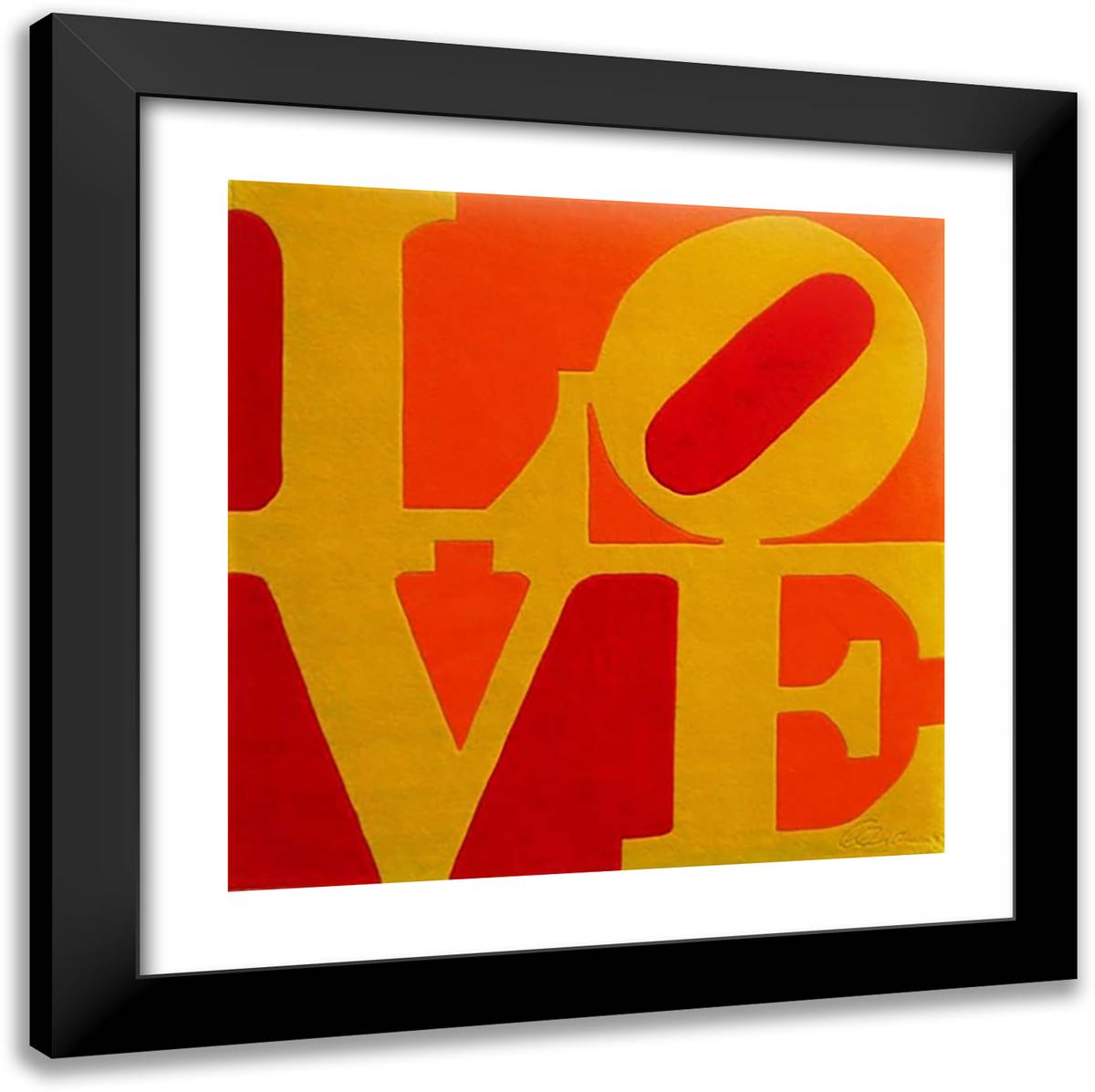 Chosen Love 20x20 Black Modern Wood Framed Art Print Poster by Indiana, Robert