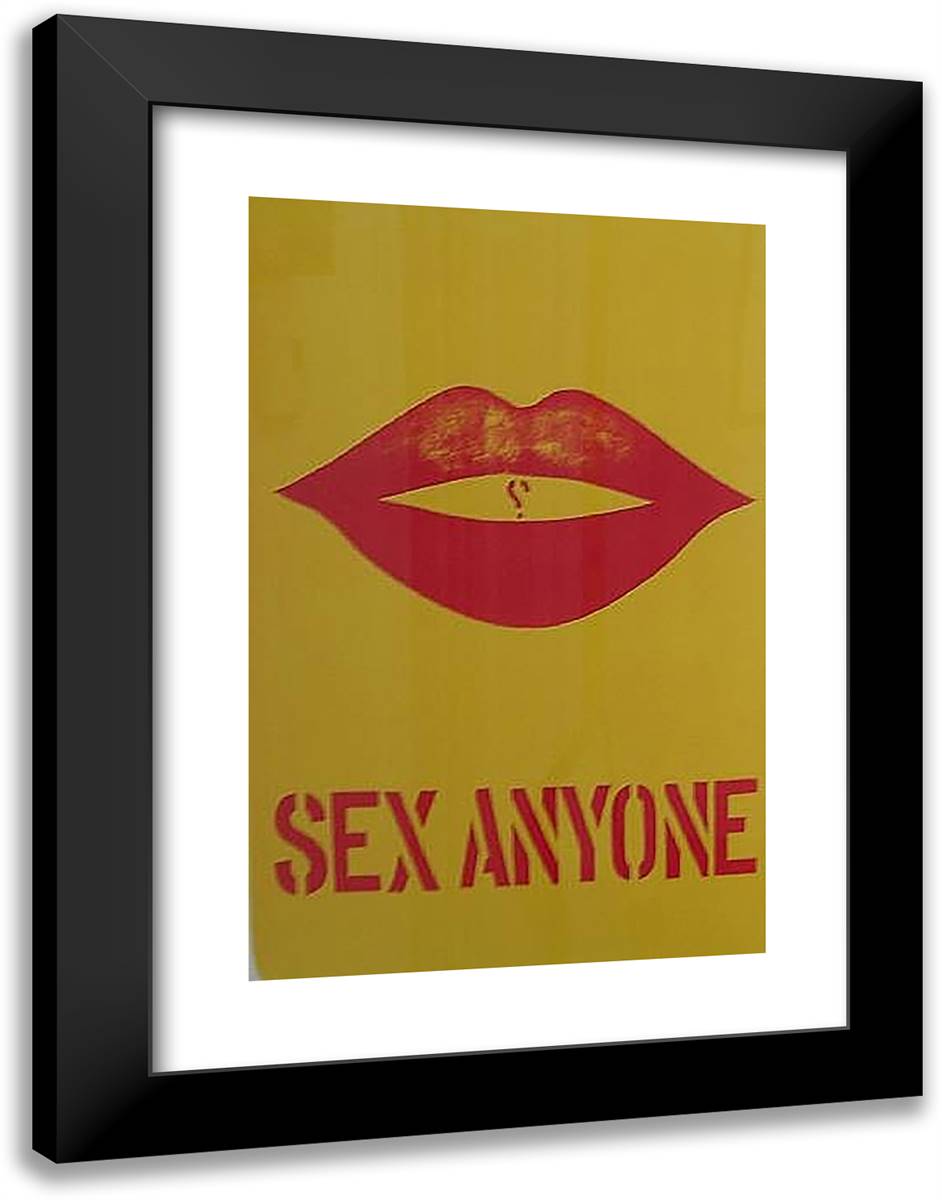 Sex Anyone 18x24 Black Modern Wood Framed Art Print Poster by Indiana, Robert