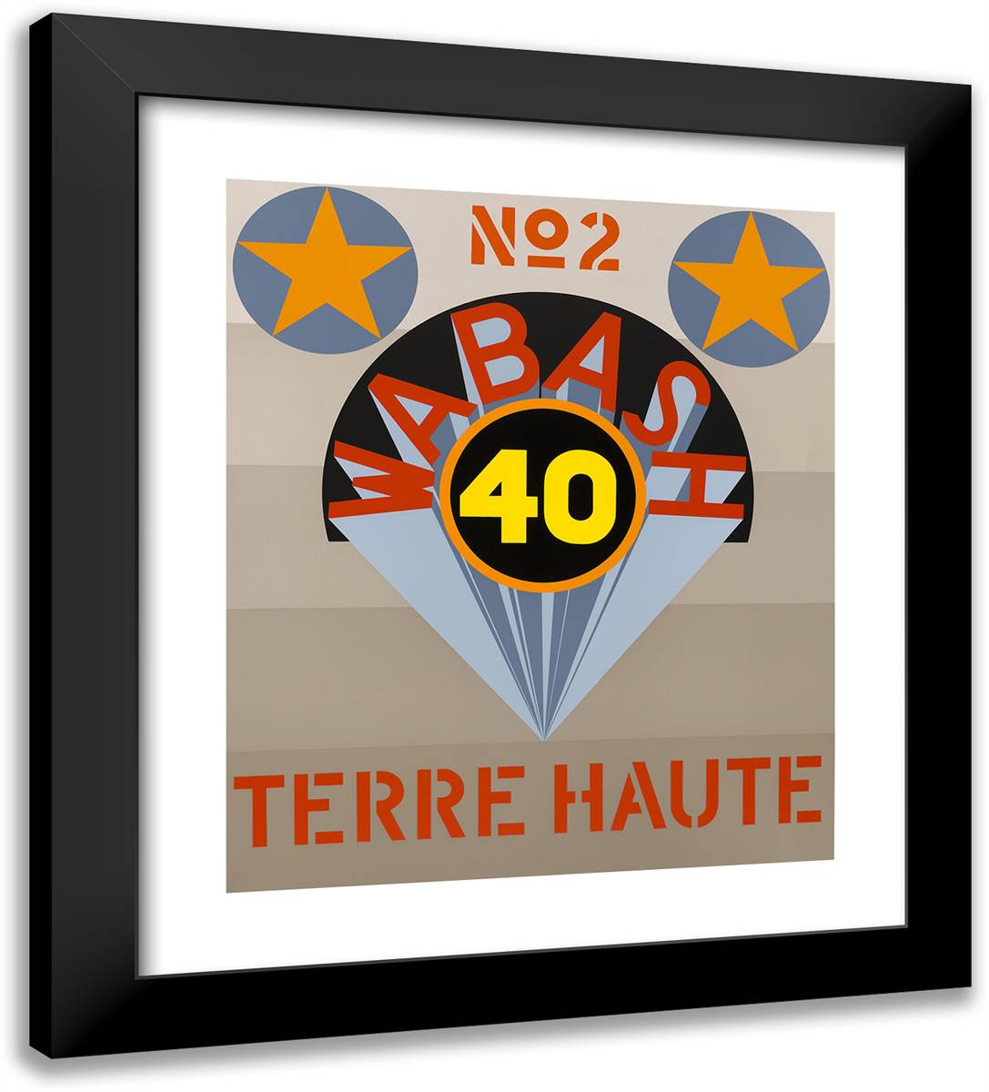 Terra Haute 2, from Decade 20x22 Black Modern Wood Framed Art Print Poster by Indiana, Robert