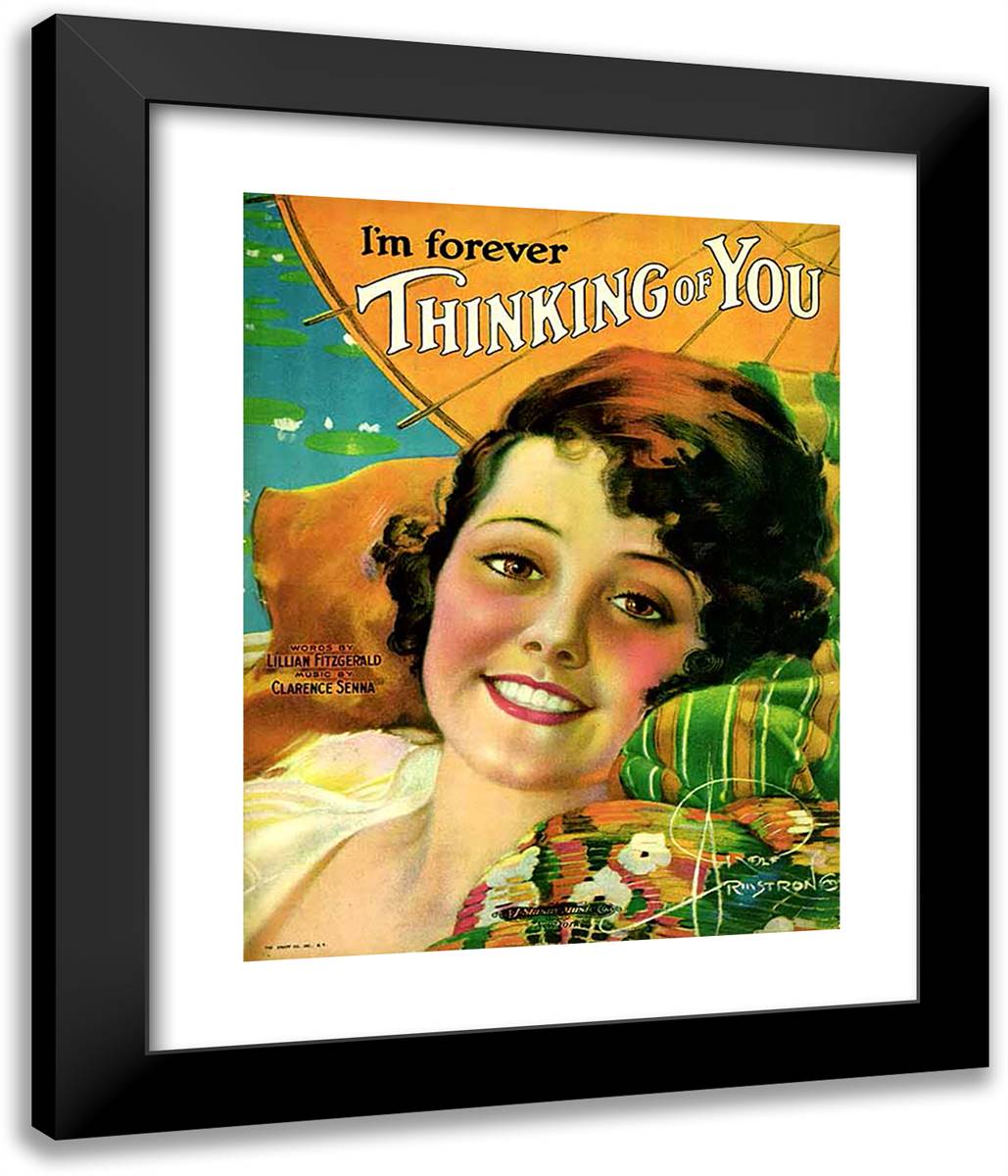 I'M Forever Thinking of You 20x24 Black Modern Wood Framed Art Print Poster by Armstrong, Rolf