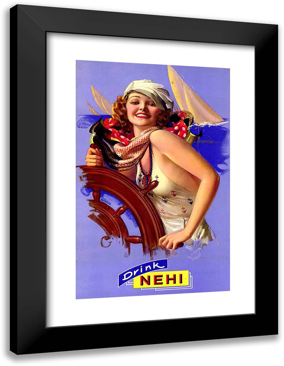 Nehi 18x24 Black Modern Wood Framed Art Print Poster by Armstrong, Rolf