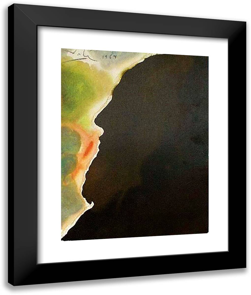 Abraham, Pater Multarem Gentium (Genesis 121F) 20x24 Black Modern Wood Framed Art Print Poster by Dali, Salvador