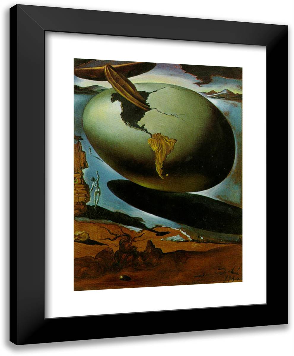 Allegory of an American Christmas 19x24 Black Modern Wood Framed Art Print Poster by Dali, Salvador