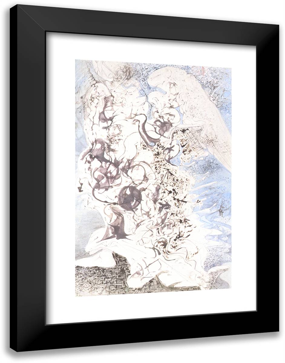 Angel 18x24 Black Modern Wood Framed Art Print Poster by Dali, Salvador