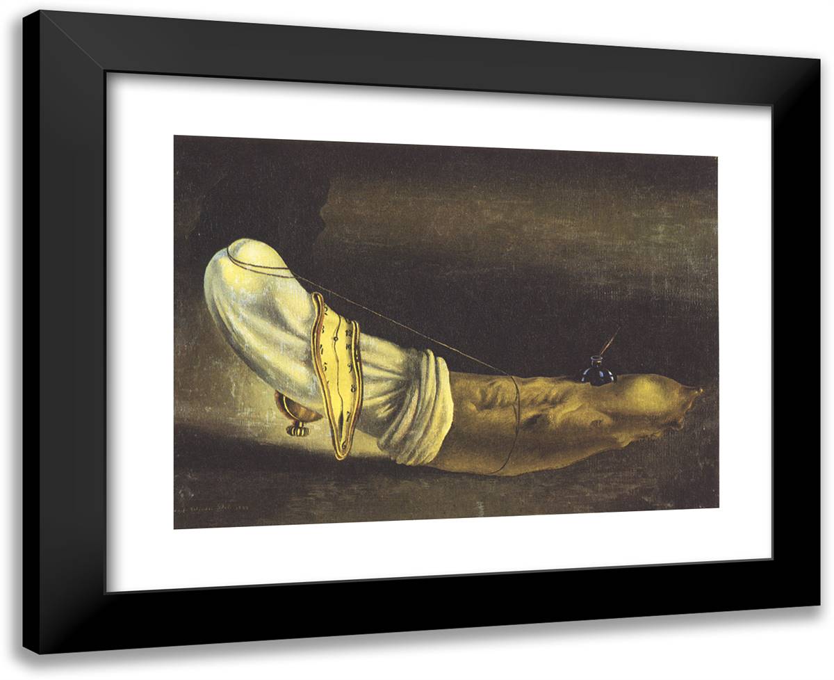 Anthropomorphic Bread 24x20 Black Modern Wood Framed Art Print Poster by Dali, Salvador