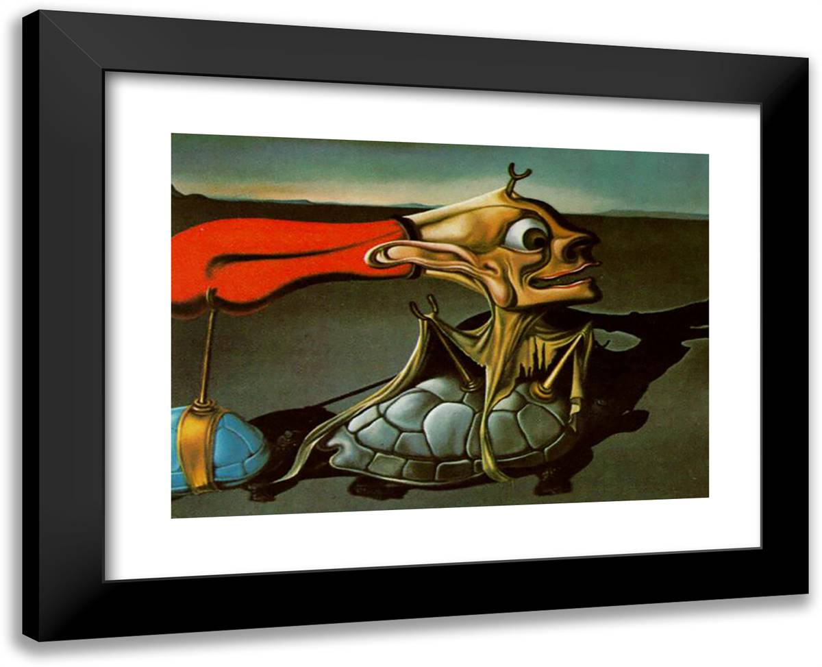 Design for 'Destino' 24x19 Black Modern Wood Framed Art Print Poster by Dali, Salvador