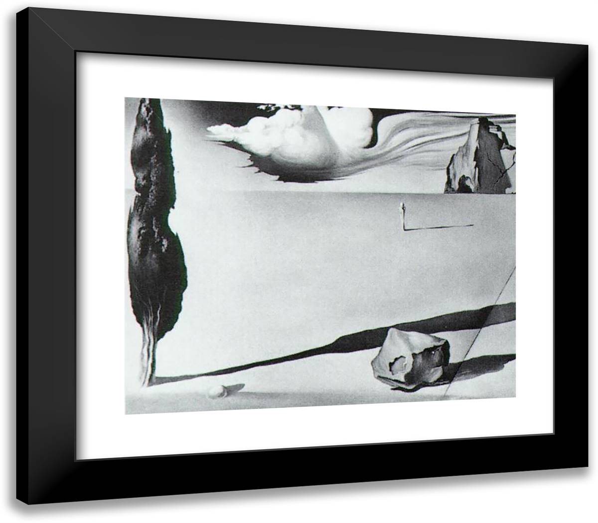Design for the Set of the Film 'spellbound' 23x20 Black Modern Wood Framed Art Print Poster by Dali, Salvador